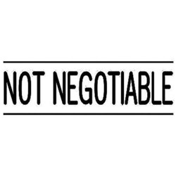 DESKMATE PRE INK STAMP N03 NOT NEGOTIABLE BLACK