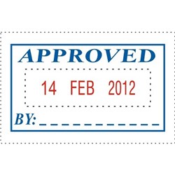 DESKMATE SELF INKING STAMPER APPROVED & DATE