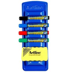 ARTLINE 577 WHITEBOARD ERASER AND MARKERS CADDY STARTER KIT PACK OF 4