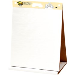 POST-IT 563R TABLE TOP EASEL PAD 508X584MM SELF STICK WHITE 20 SHEET PAD