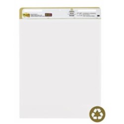 POST-IT 559-RP EASEL PAD SELF STICK 635X762MM RECYCLED WHITE 30 SHEET PAD