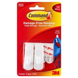 COMMAND 17002 GENERAL PURPOSE HOOKS SMALL WHITE