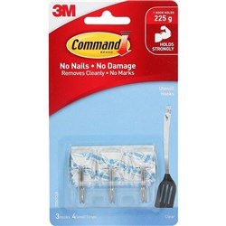 COMMAND 17067CLR CLEAR HOOK UTENSIL HOOKS CLEAR PACK OF 3