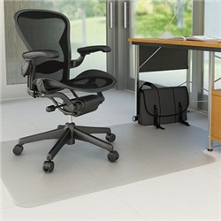 MARBIG ECONOMAT PVC CHAIR MAT FOR HARD FLOORS 91 X 121CM CLEAR