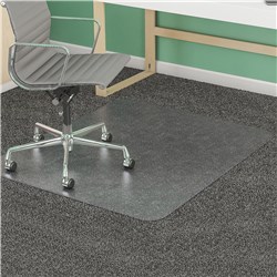 MARBIG ANTI-STATIC CHAIR MAT NOTCHED BASED FOR LOW PILE CARPET 116 X 152CM CLEAR