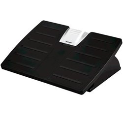 FELLOWES G25 MICROBAN  ADJUSTABLE FOOTREST BLACK/SILVER