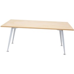 RAPIDLINE RAPID SPAN MEETING TABLE 1800W X 900D X 730MMH BEECH TOP SILVER FRAME