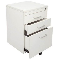 RAPIDLINE RAPID SPAN MOBILE PEDESTAL 2 DRAWER 1 FILE 465W X 447D X 690MMH WHITE