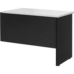 LOGAN DESK RETURN 900W X 600D X 730MMH WHITE AND IRONSTONE