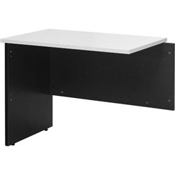 LOGAN DESK RETURN 1200W X 600D X 730MMH WHITE AND IRONSTONE