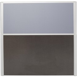 RAPIDLINE RAPID SCREEN 1200W X 30D X 1250MMH GREY FABRIC / IRONSTONE BASE