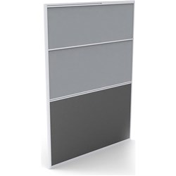 RAPIDLINE RAPID SCREEN 1200W X 30D X 1650MMH GREY FABRIC / IRONSTONE BASE