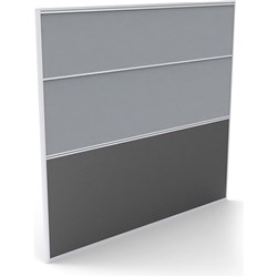 RAPIDLINE RAPID SCREEN 1800W X 30D X 1650MMH GREY FABRIC / IRONSTONE BASE