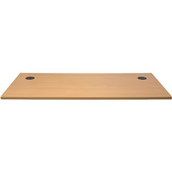 RAPIDLINE RECTANGLE DESK TOP ONLY 1200W X 700D X 25MMH WITH 2 CABLE PORTS BEECH