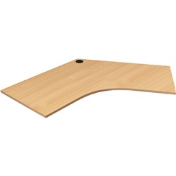 RAPIDLINE 120 DEGREE DESK TOP ONLY 1200/1200W X 700D X 25MMH WITH CABLE PORT BEECH