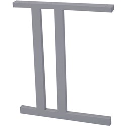 RAPIDLINE C LEG FOR RAPID SPAN WORKSTATION 550D X 705MMH SET OF 2 SILVER