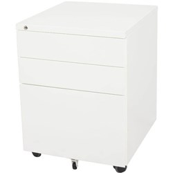RAPIDLINE GO STEEL MOBILE PEDESTAL 2 DRAWER 1 FILE 460W X 472D X 610MMH WHITE