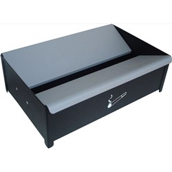 ESSELTE SMOKERS TIDY 354W X 114D X 252MMH METAL GREY