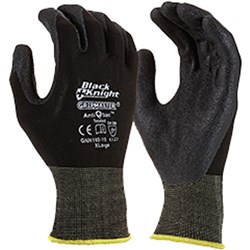MAXISAFE BLACK KNIGHT GRIPMASTER GLOVES MEDIUM BLACK