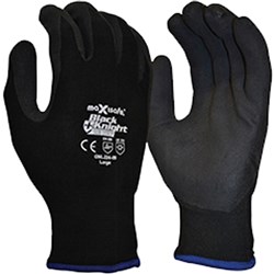 MAXISAFE BLACK KNIGHT GRIPMASTER SUB ZERO GLOVES LARGE BLACK