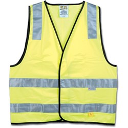MAXISAFE HI-VIS DAY NIGHT SAFETY VEST LARGE YELLOW