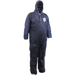 MAXISAFE CHEMGUARD DISPOSABLE COVERALLS SMS LARGE BLUE