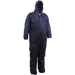MAXISAFE DISPOSABLE COVERALLS POLYPROPYLENE MEDIUM BLUE