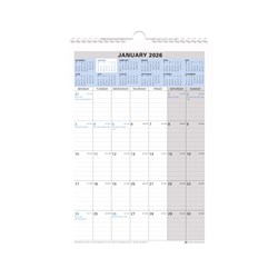 DEBDEN CALENDAR WALL PLANNER A4 MONTH TO VIEW WIRO TOP