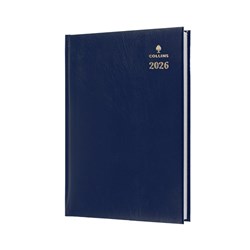 COLLINS STERLING DIARY A4 DAY TO PAGE BLUE