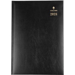 COLLINS STERLING DIARY A4 DAY TO PAGE BLACK
