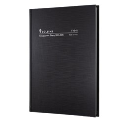 COLLINS KINGSGROVE FINANCIAL YEAR DIARY A4 WEEK TO VIEW BLACK
