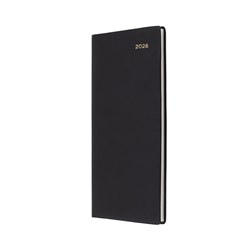 COLLINS BELMONT POCKET DIARY B6/7 SLIMLINE WEEK TO VIEW PORTRAIT BLACK