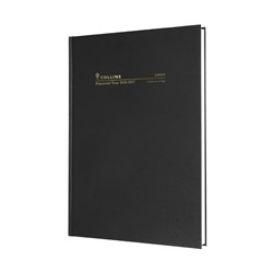 COLLINS FINANCIAL YEAR DIARY A4 2 DAYS TO PAGE BLACK