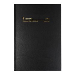 COLLINS FINANCIAL YEAR DIARY A5 WEEK TO VIEW BLACK