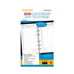 DEBDEN DAYPLANNER REFILL PERSONAL 96 X 172MM DATED DAY TO PAGE