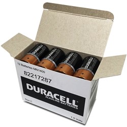 DURACELL COPPERTOP ALKALINE BATTERY SIZE C PACK OF 12