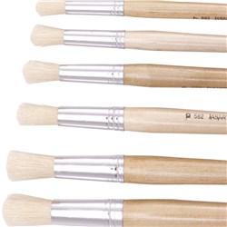 JASART HOG BRISTLE SERIES 582 ROUND BRUSHES SIZE 12 PACK OF 12
