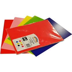 RAINBOW POSTER BOARD A4 DOUBLE SIDED ASSORTED PACK OF 10