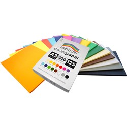 RAINBOW COVER PAPER A3 125GSM ASSORTED 500 SHEETS