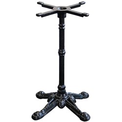 BISTRO TABLE BASE SUITS TOP SIZE 600MM ROUND TO 800MM SQUARE DECORATIVE PATTEN BLACK