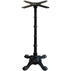 BISTRO BAR TABLE BASE SUITS TOP SIZE UP TO 700MM SQUARE DECORATIVE PATTEN BLACK