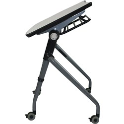 SYLEX SYNCLINE FOLDING DESK 750W X 550DX 750MMH SILVER FRAME WHITE TOP