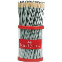 FABER-CASTELL 2001 GRIP DOT PENCIL TRIANGULAR 2B TIN CUP 72