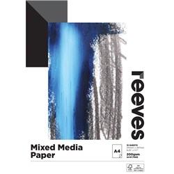 REEVES MIXED MEDIA PAD A4 200GSM 15 SHEET