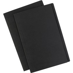 AVERY MANILLA FOLDERS FOOLSCAP MATTE BLACK WITH WHITE LABELS PACK OF 10