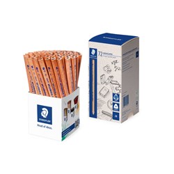 STAEDTLER NATURAL JUMBO TRIANGULAR PENCILS 2B CUP OF 72