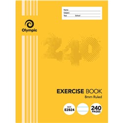 OLYMPIC E2824 EXERCISE BOOK 225 X 175MM 8MM RULED 240 PAGE