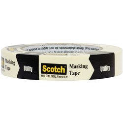 SCOTCH 2010 MASKING TAPE 24MMX55M GENERAL PURPOSE BEIGE