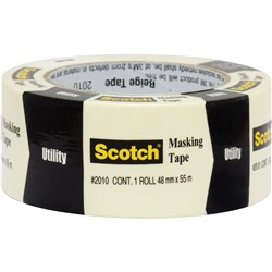 SCOTCH 2010 MASKING TAPE 48MMX55M GENERAL PURPOSE BEIGE