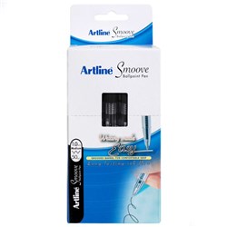 ARTLINE 8210 SMOOVE BALLPOINT PEN MEDIUM 1MM BLACK PACK OF 50